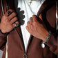 Brown Double Zip-Up Hoodie