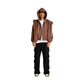 Brown Double Zip-Up Hoodie