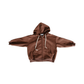 Brown Double Zip-Up Hoodie