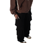Black Cargo Pocket Sweatpants
